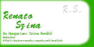 renato szina business card