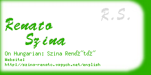 renato szina business card